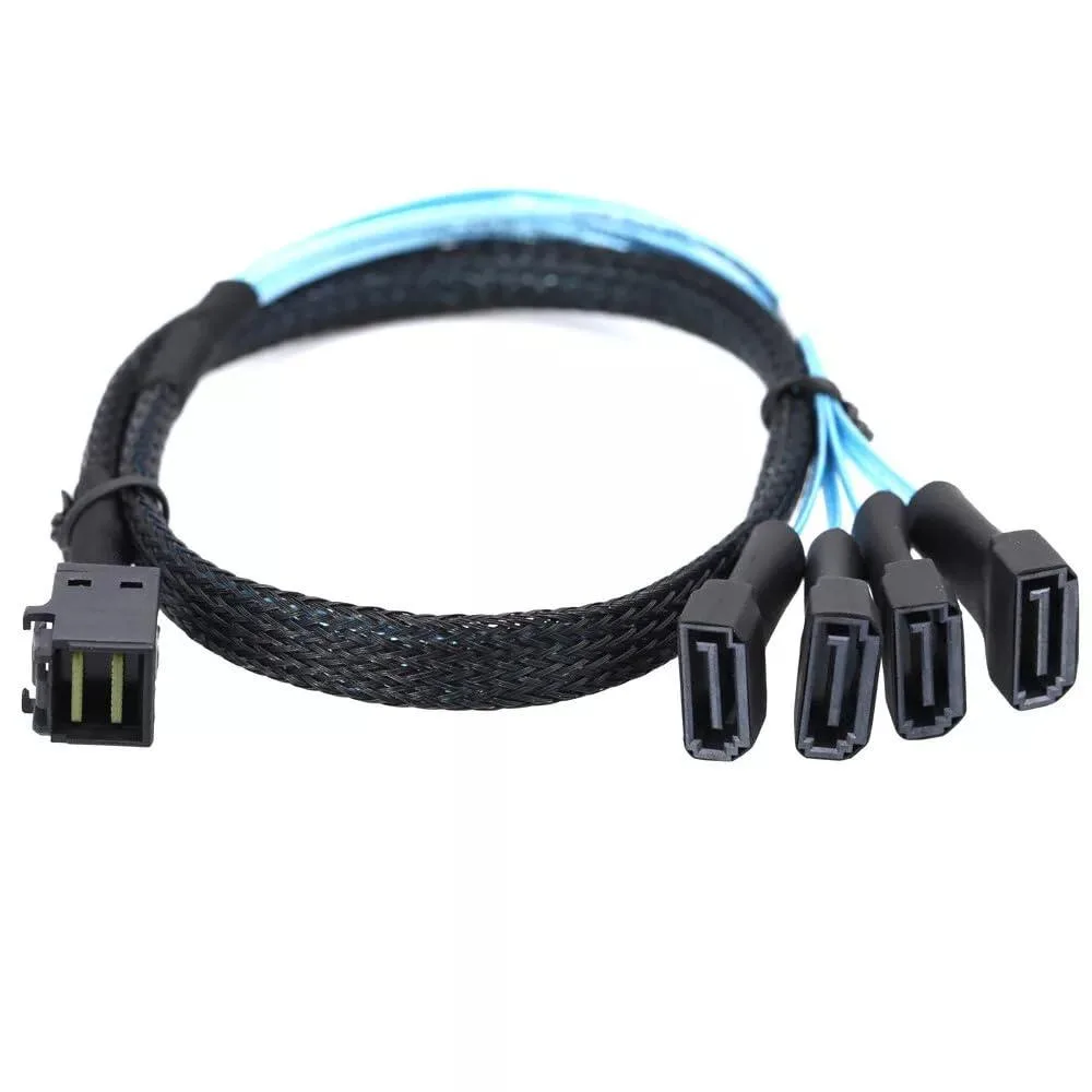 Vszerda Vszerda Mini SAS HD SFF-8643 to 4 SATA 7P Male Cable 100cm — product photo