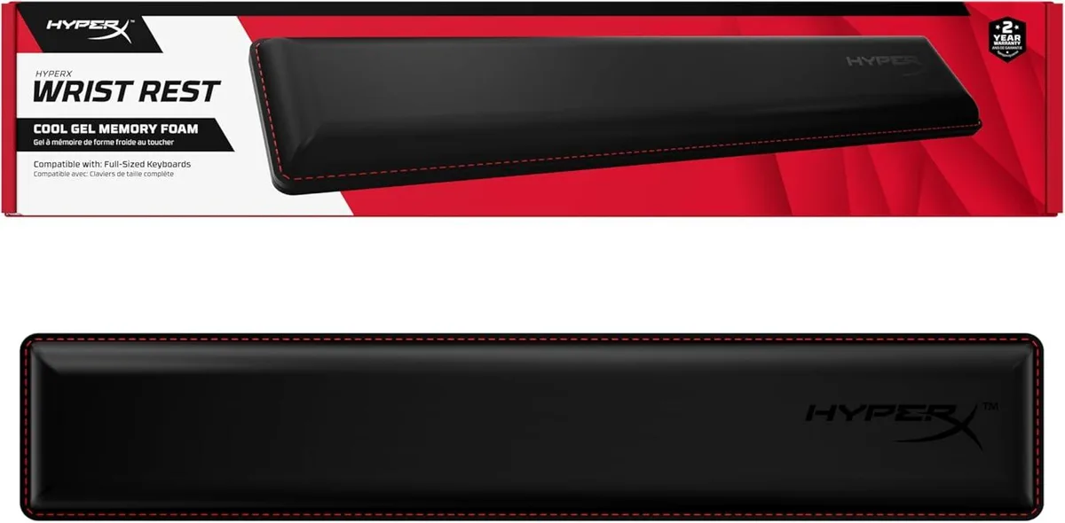 Kenuco Kenuco Wrist Rest Full Size Cooling Gel Memory Foam Black — product photo