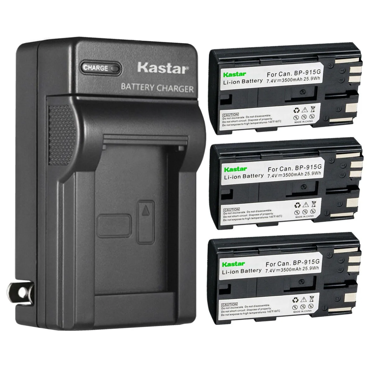 Kastar Kastar BP-915G 3-Battery Pack with AC Wall Charger for Phase One IQ IQ3 IQ4 P25 P30 P40 P45 P65 — product photo