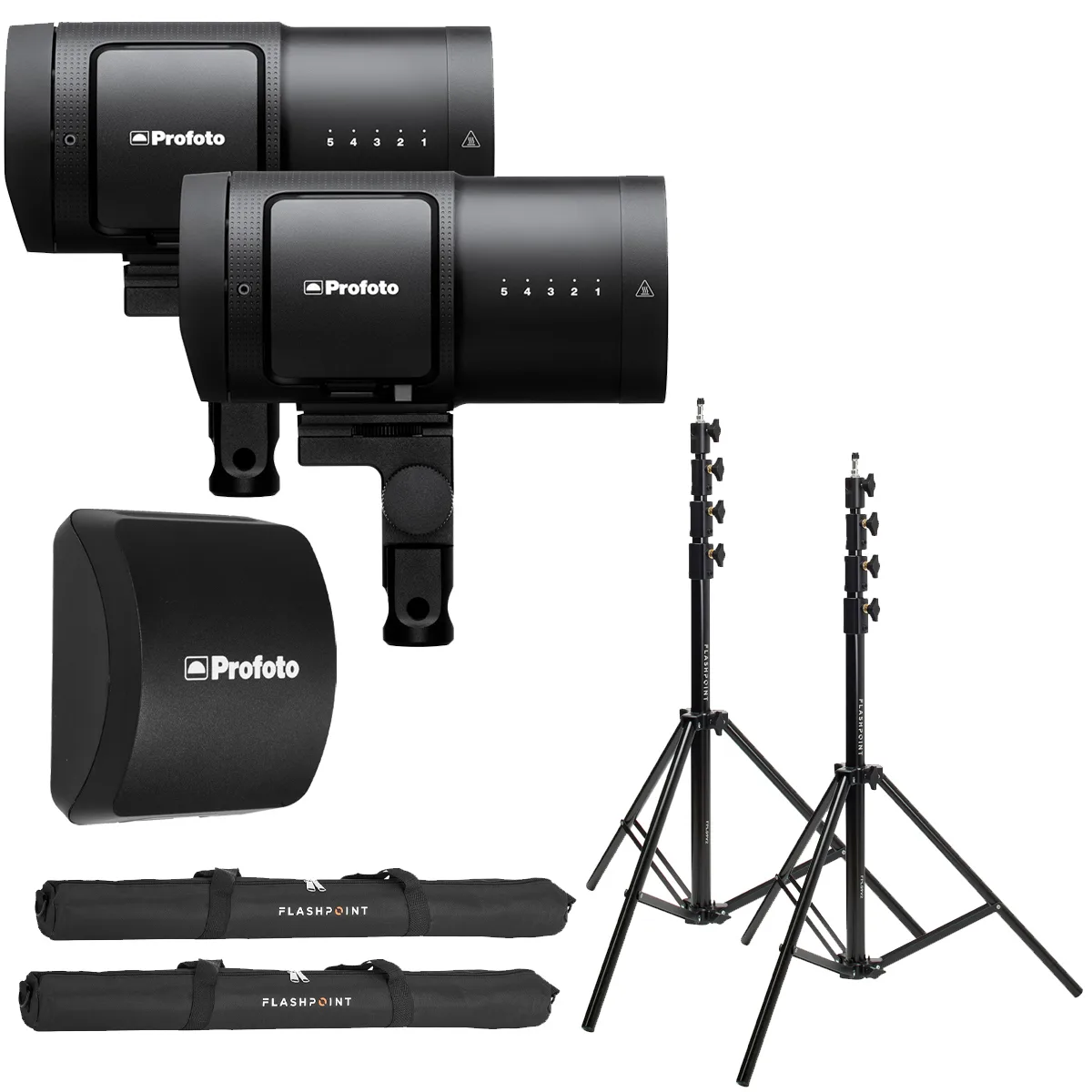 Profoto Profoto B20 250W Flash Head Duo Kit with Battery and 2x 9.5' Stands — product photo