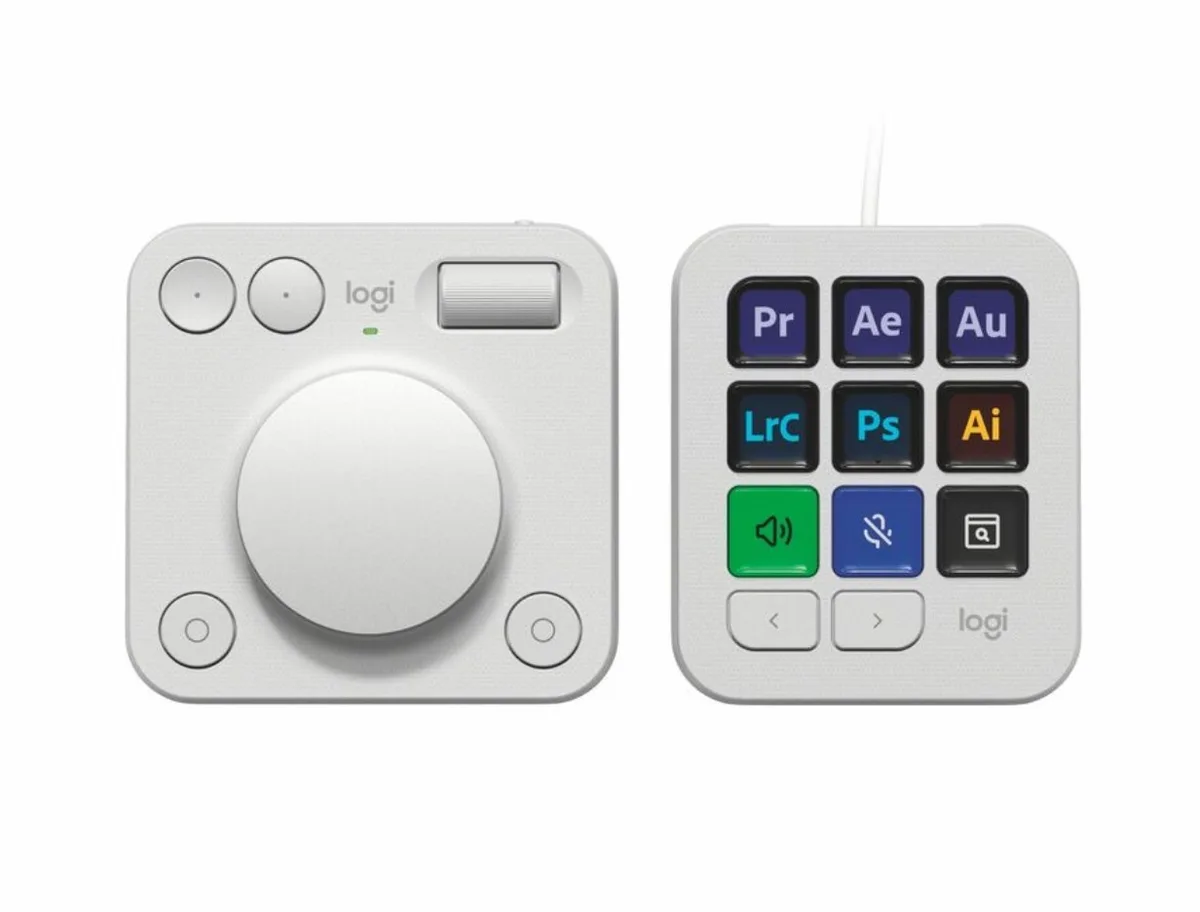 Logitech Logitech MX Creative Console Keypad &amp; Dial Pale Gray 920-012661 — product photo