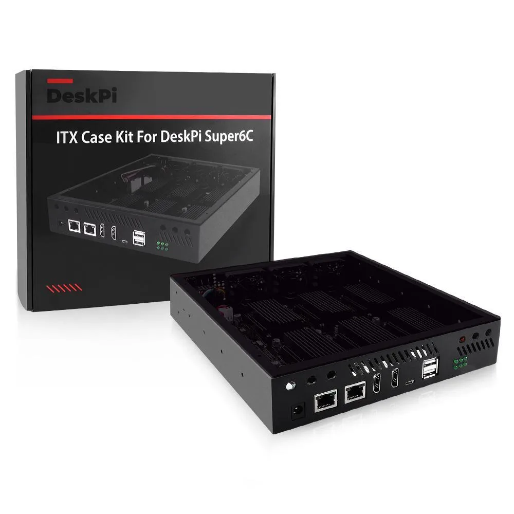 52Pi 52Pi 52Pi ITX Case with Fan for DeskPi Super6C Mini-ITX Server Rack — product photo