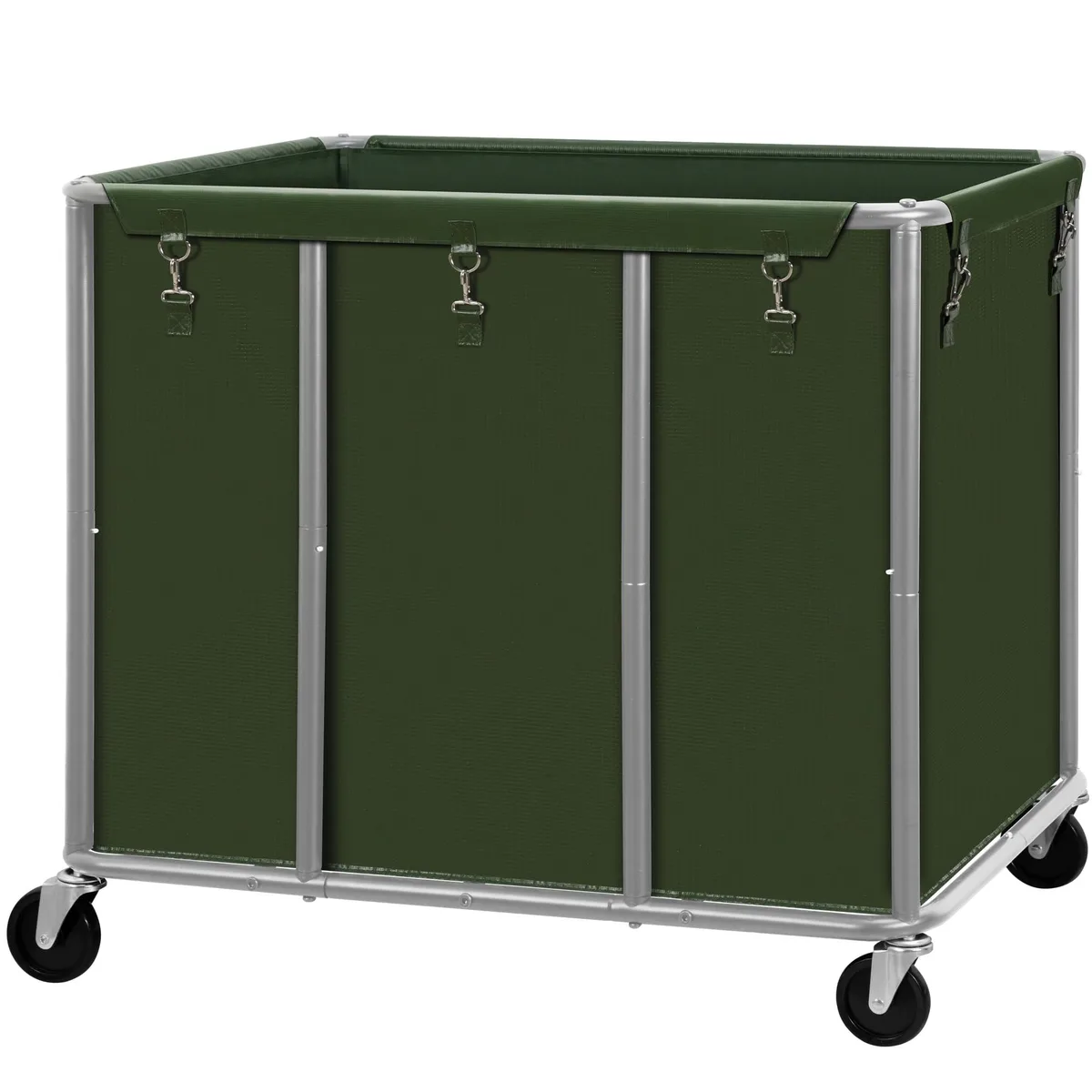  Xstamper Commercial Laundry Cart 420L 400 lbs Green — product photo