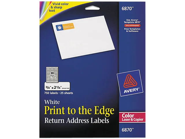 Avery Avery 6870 Return Address Labels 750 Count — product photo