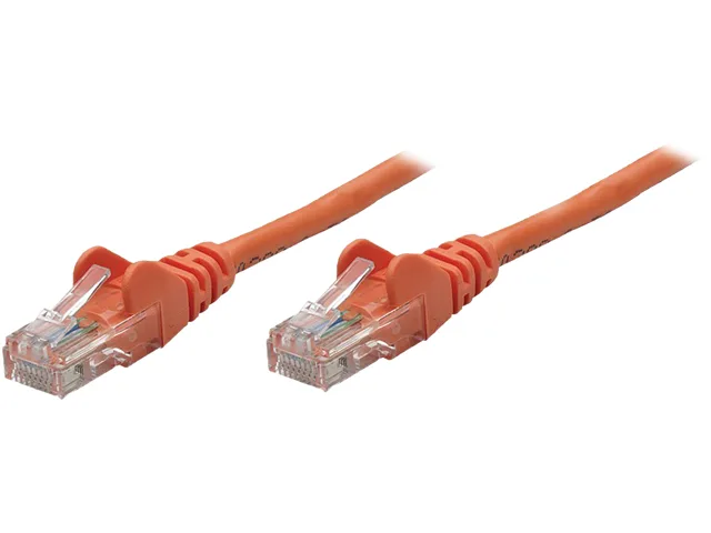 Intellinet Network Solutions Intellinet Network Solutions 338325 network ethernet cable Cat5e UTP RJ45 50 ft Orange — product photo