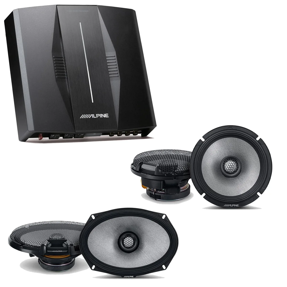 Alpine Alpine PXE-C80-88 OPTIM8 8-Channel Amplifier with R2-S65 6.5" &amp; R2-S69 6x9" Speakers — product photo