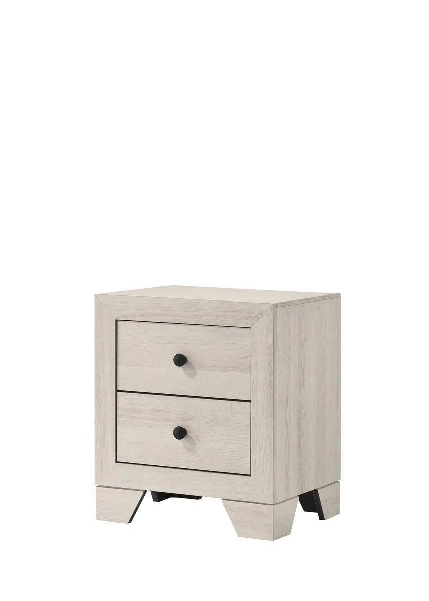 tuphen tuphen Rustic Two-Drawer Nightstand White Wash 21.1x16.3x24 — product photo