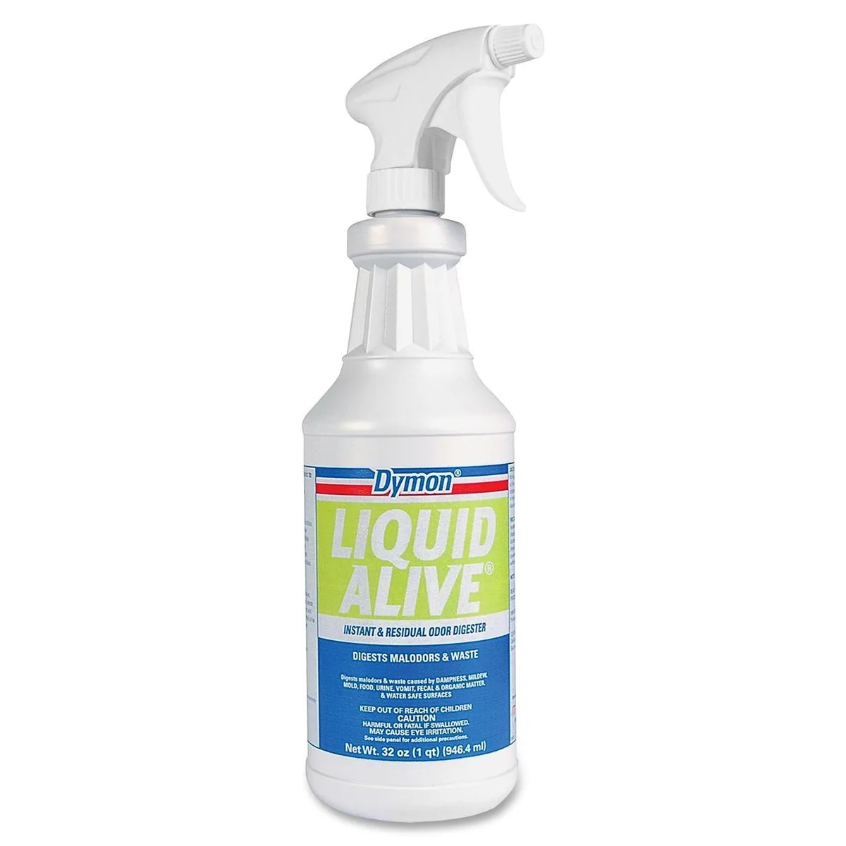 Twelve white 32 oz bottles of liquid odor digester