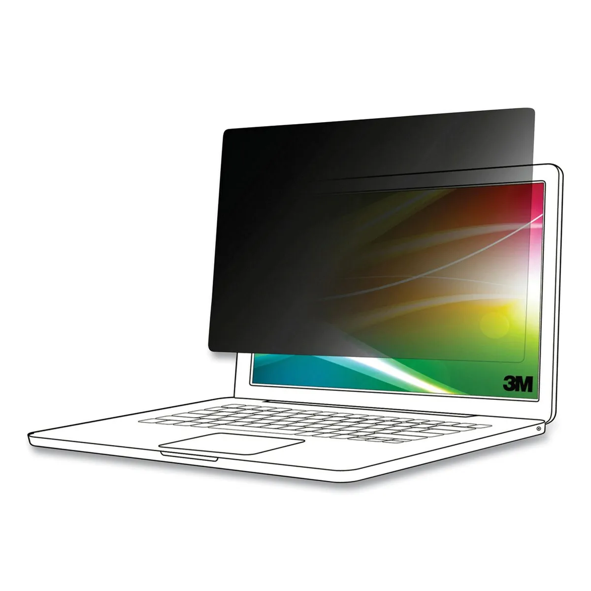 Thin rectangular privacy filter for 14 inch 16:10 laptop screen