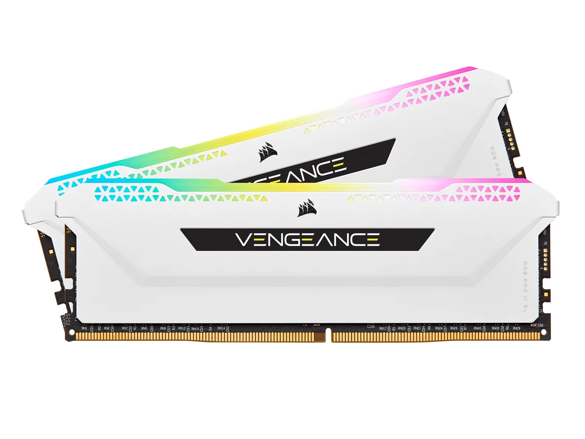 Corsair Corsair Vengeance RGB Pro SL 32GB (2 x 16GB) DDR4 3600 CL18 desktop RAM CMH32GX4M2D3600C18W — product photo