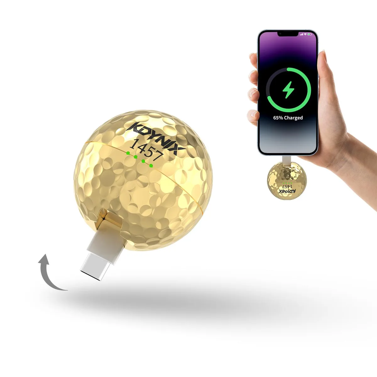 KDYNIX KDYNIX KD25G3 power bank 2000 mAh 3.7 V gold — product photo