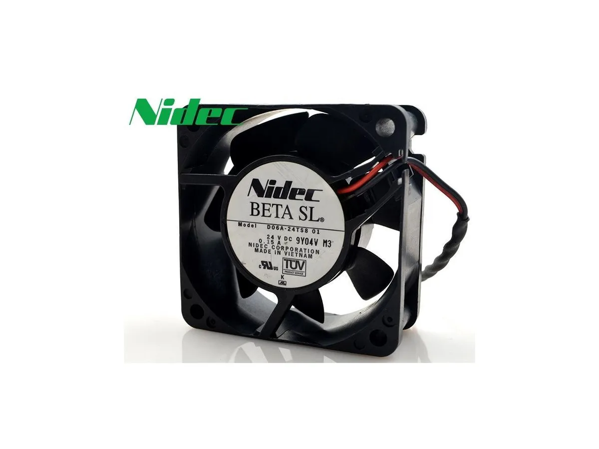 Fans Fans D06A-24TS8 01 24V .15A 6025 2-wire dual ball bearing case fan — product photo