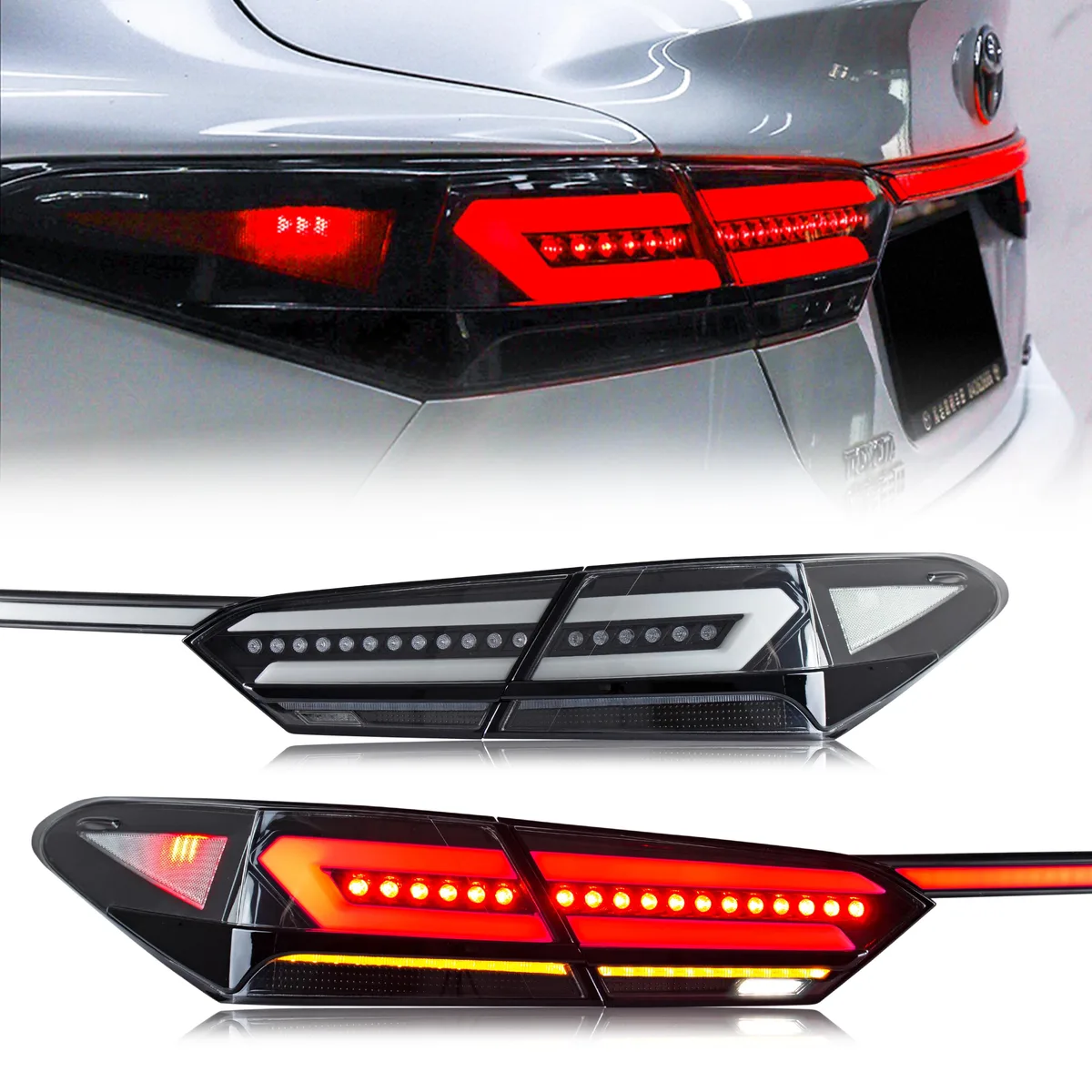 inginuity time inginuity time WD-1044-C automotive specialty lighting set of 2 clear LED tail lights 2018-2023 — product photo