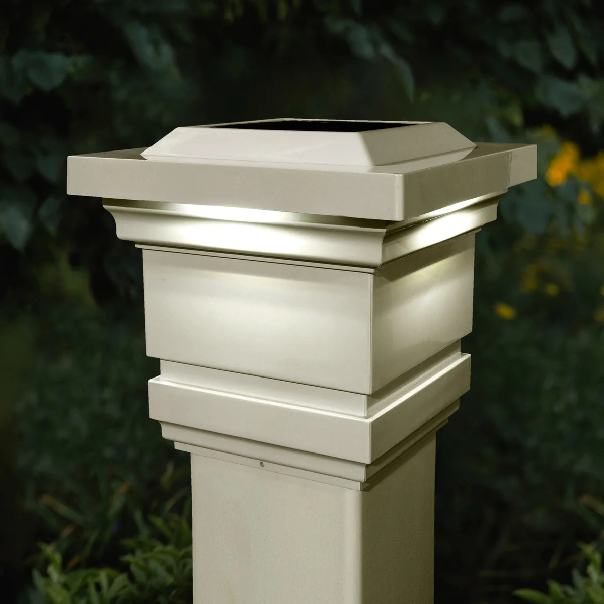Classy Caps Mfg. Inc. Classy Caps 4x4 Tan PVC Solar Post Cap 2 Pack — product photo