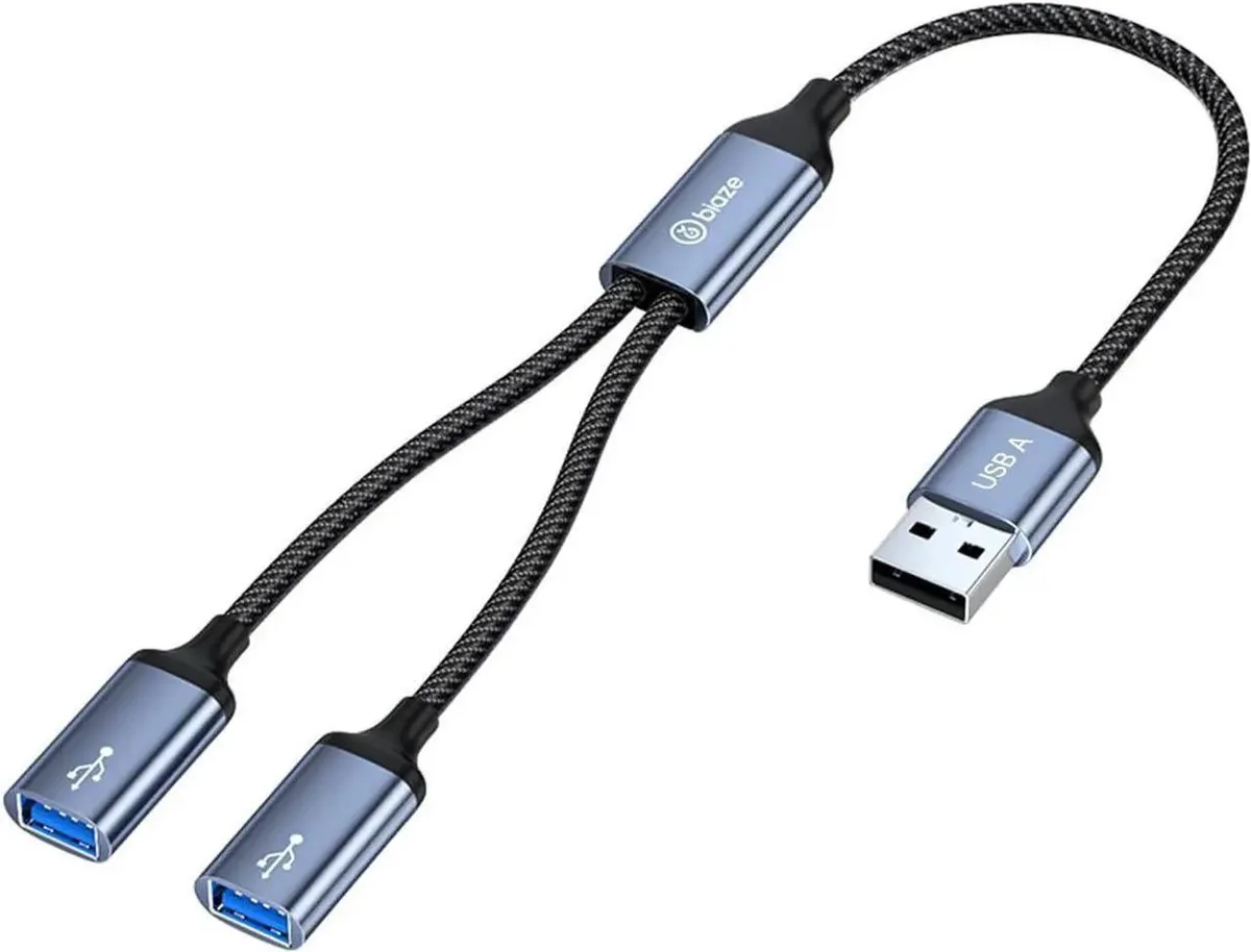 SMUGDESK SMUGDESK 1in2Out USB 2.0 Male to Dual Female Y-Cable Splitter — product photo