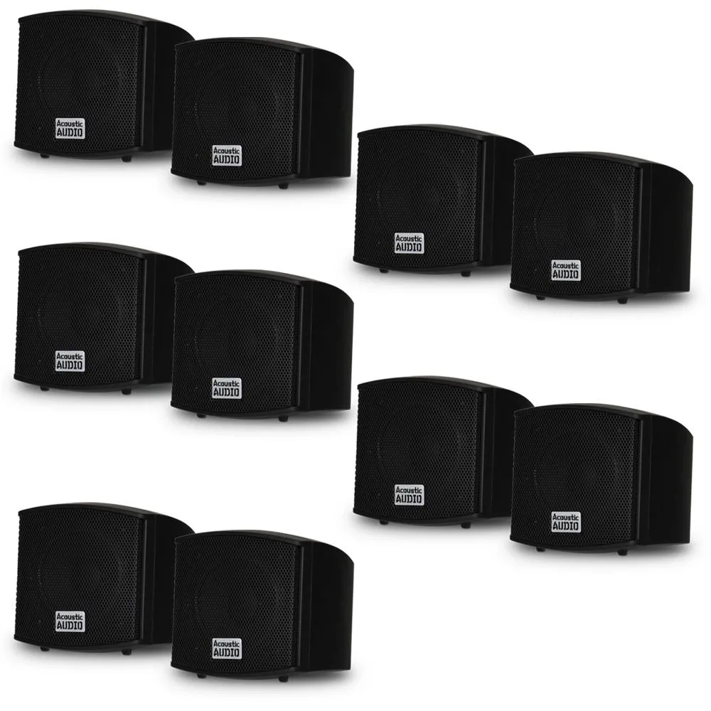 Acoustic Audio Acoustic Audio AA321B 10 Speaker Set 2000 Watts Black — product photo