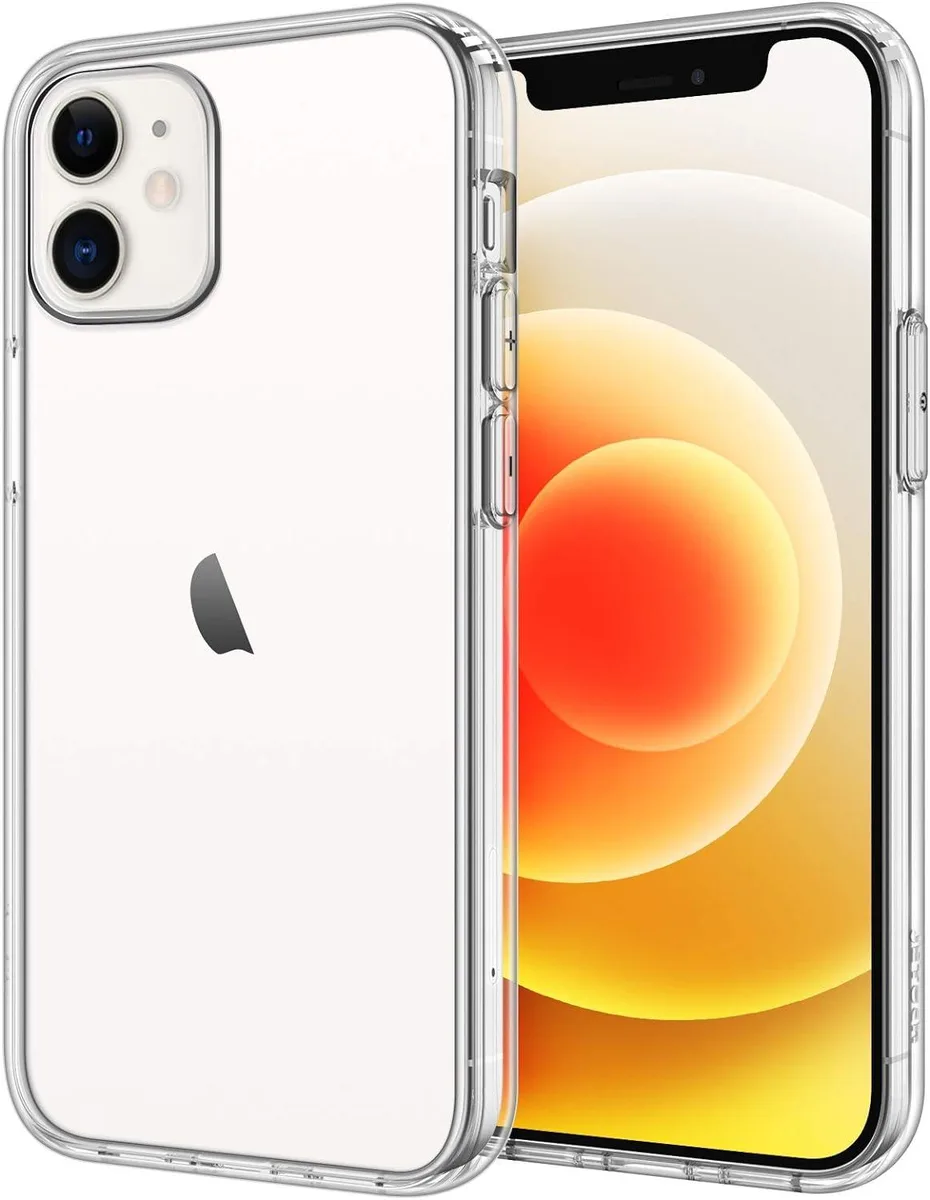 Clear slim case with transparent hard back and flexible bumper for iPhone 12 mini 5.4-Inch