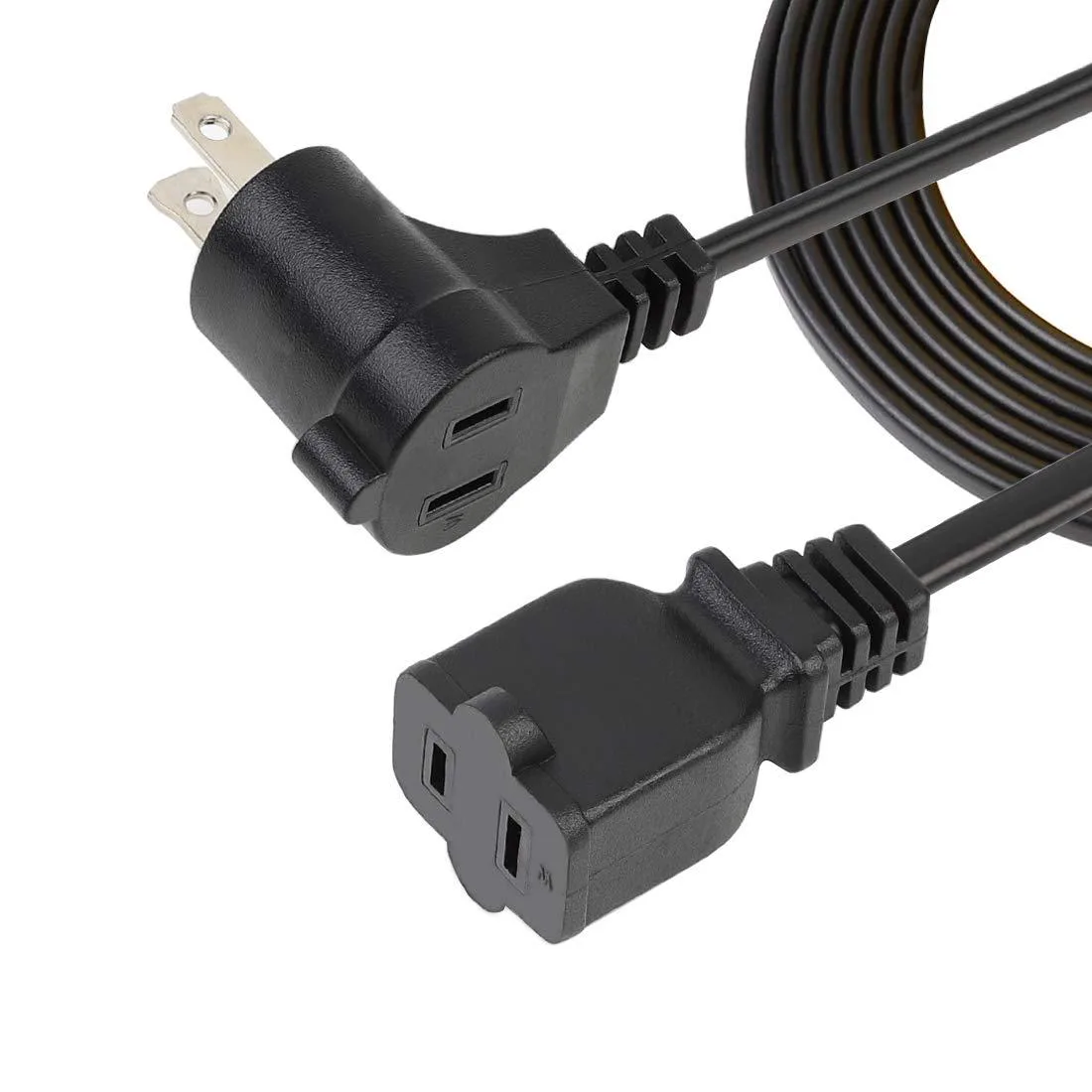 LORDWORLD LORDWORLD 1.8m Piggyback Power Extension Cord 18AWG 10A 125V UL Listed — product photo