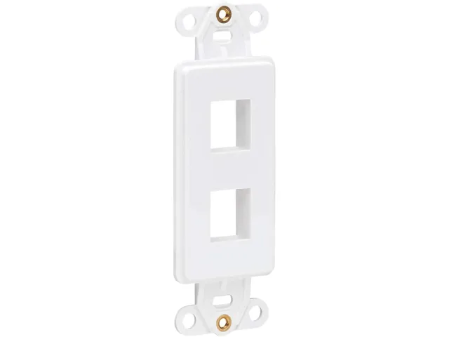 Tripp Lite Tripp Lite N042D-002V-WH Decora Vertical 2-Port Keystone Plate Insert — product photo