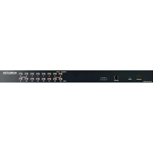 ATEN KH1516A KVM switch, black metal rackmount unit with front port array