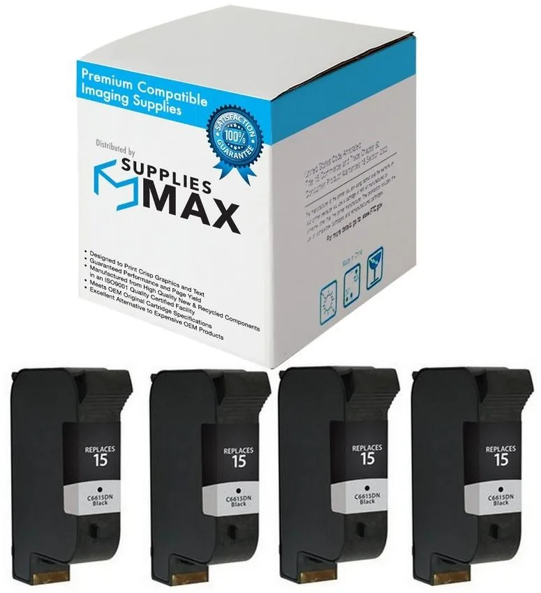 SuppliesMax SuppliesMax HP C9498AN Black Inkjet Cartridge 4-Pack 500 Pages — product photo