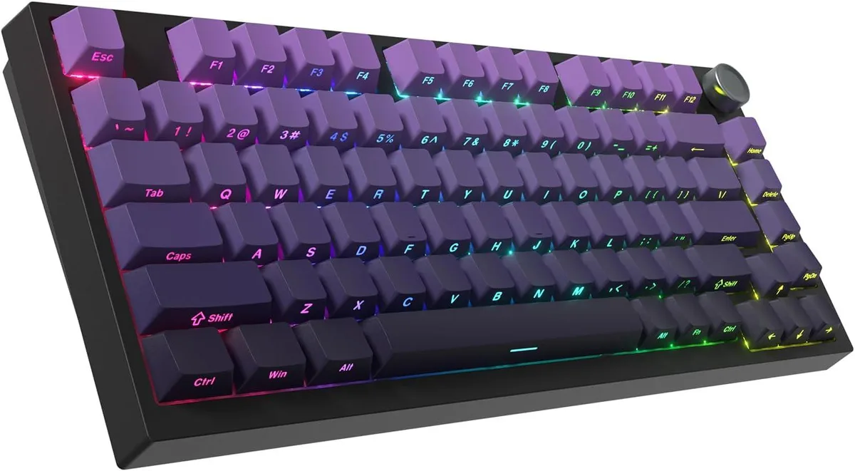 TUKO TUKO WK75 75% Wireless Gaming Keyboard Purple — product photo