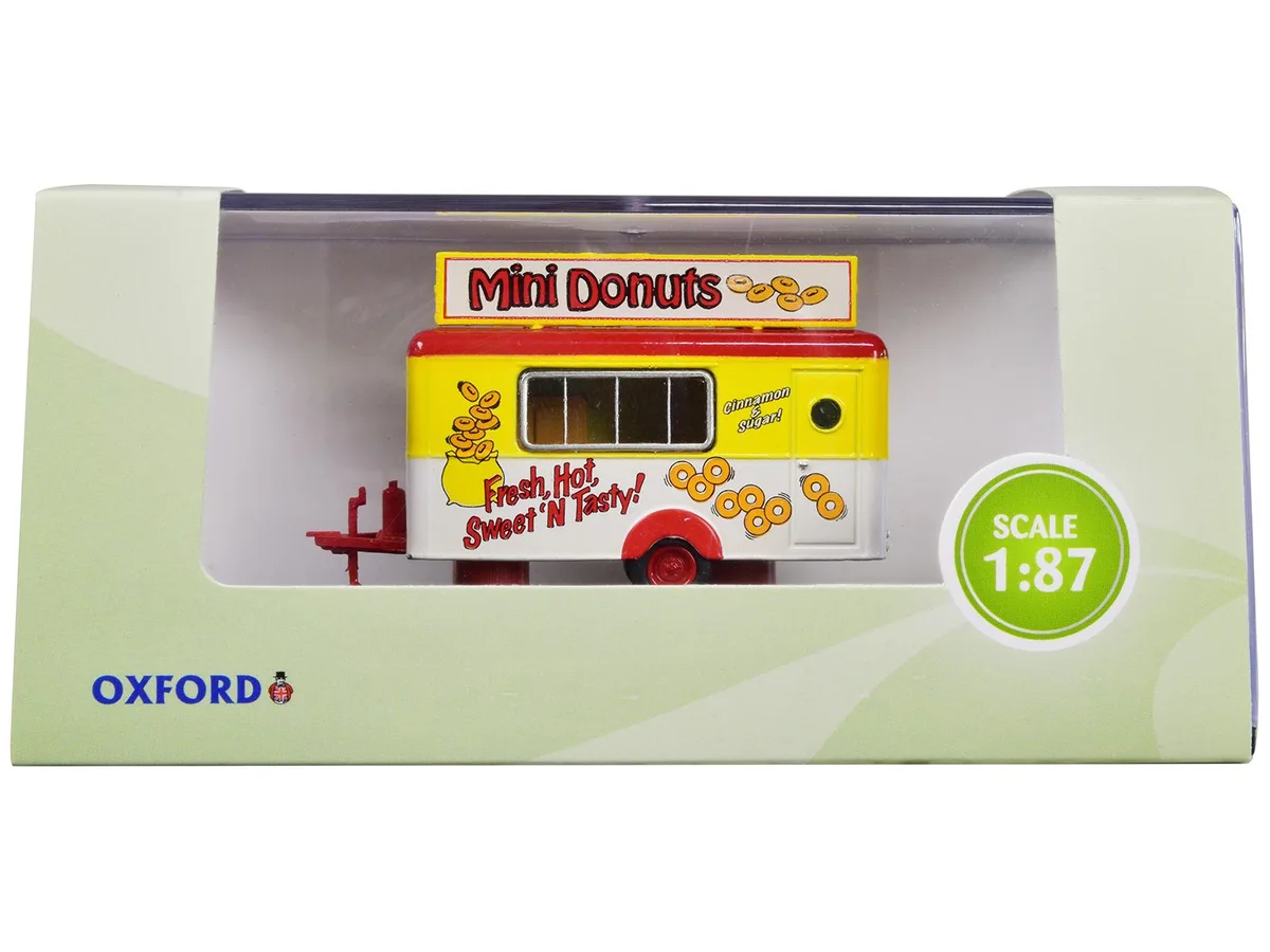 Oxford Diecast Oxford Diecast Mobile Food Trailer "Mini Donuts" 1/87 Scale Hobby Collectible — product photo