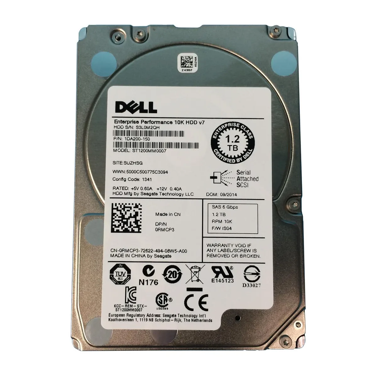 DELL DELL ST1200MM0007 1.2TB SAS 10000 RPM 2.5" internal hard drive — product photo