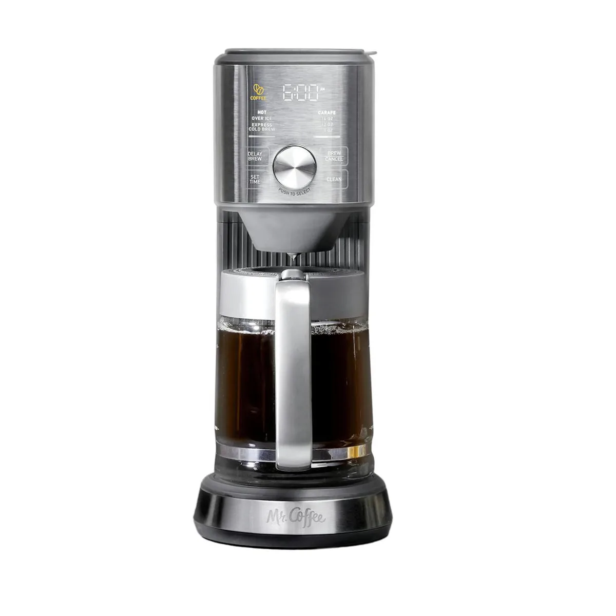 MR. COFFEE MR. COFFEE Perfect Brew 8-Cup Coffee &amp; Tea Brewer Silver — product photo
