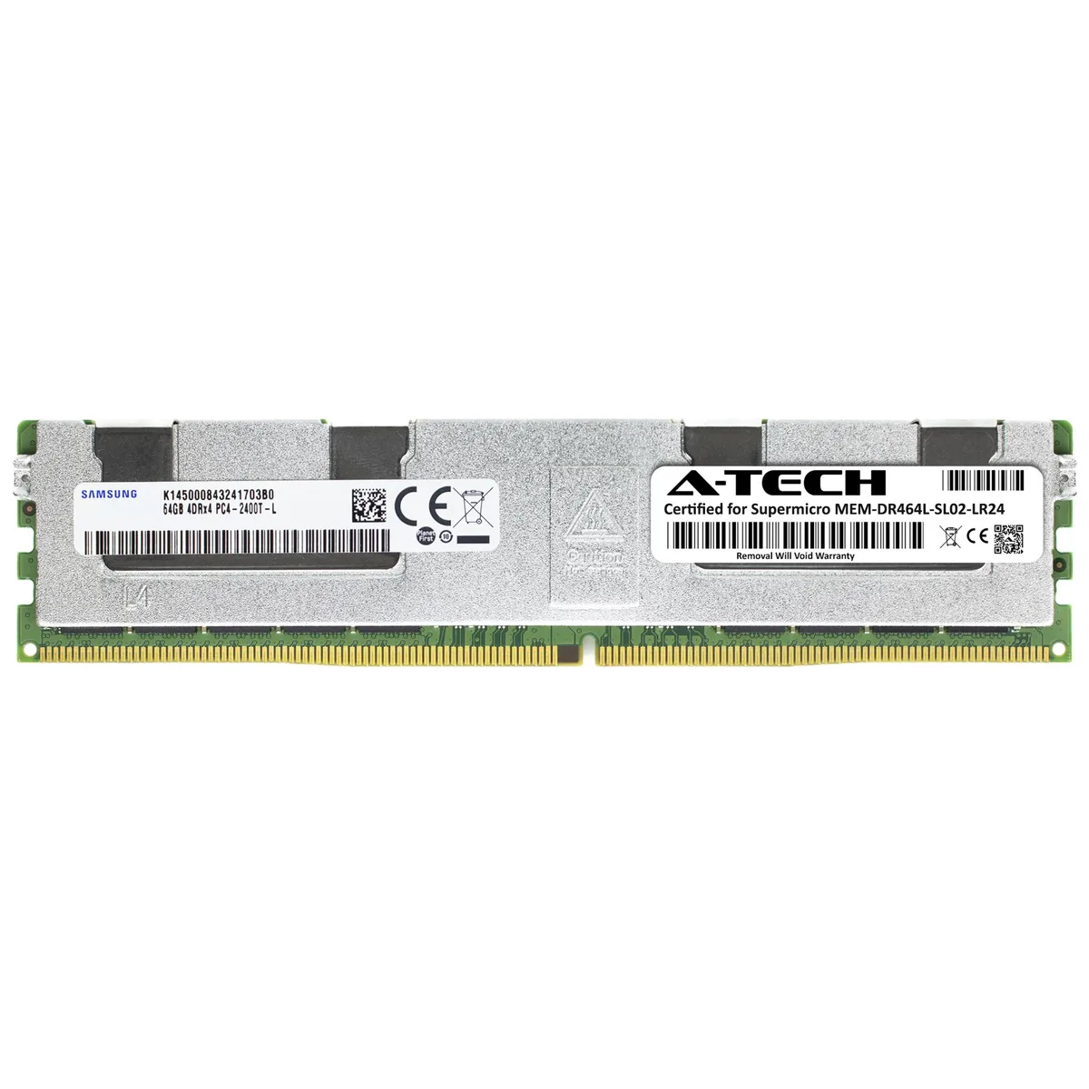 A-Tech A-Tech 64GB DDR4 2400 LRDIMM 4Rx4 ECC CL17 1.2V 288-Pin Server Memory — product photo