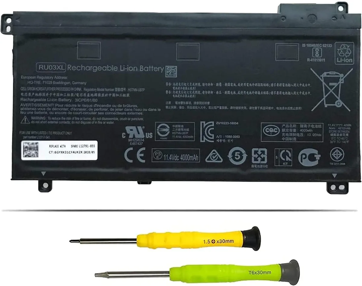 NShi NShi RU03XL 48Wh laptop battery — product photo