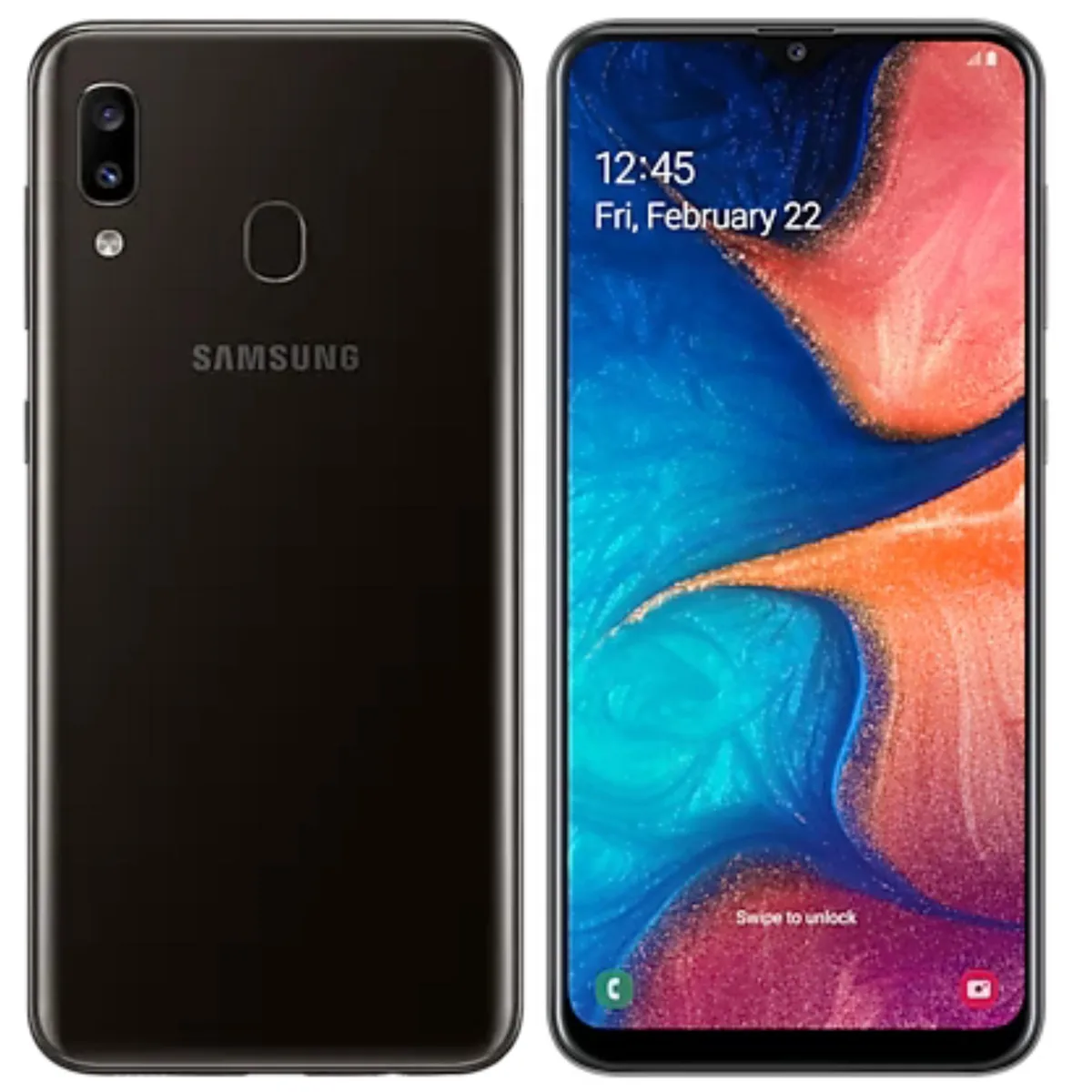 SAMSUNG SAMSUNG Galaxy A20 32GB GSM Unlocked Black cell phones - unlocked — product photo