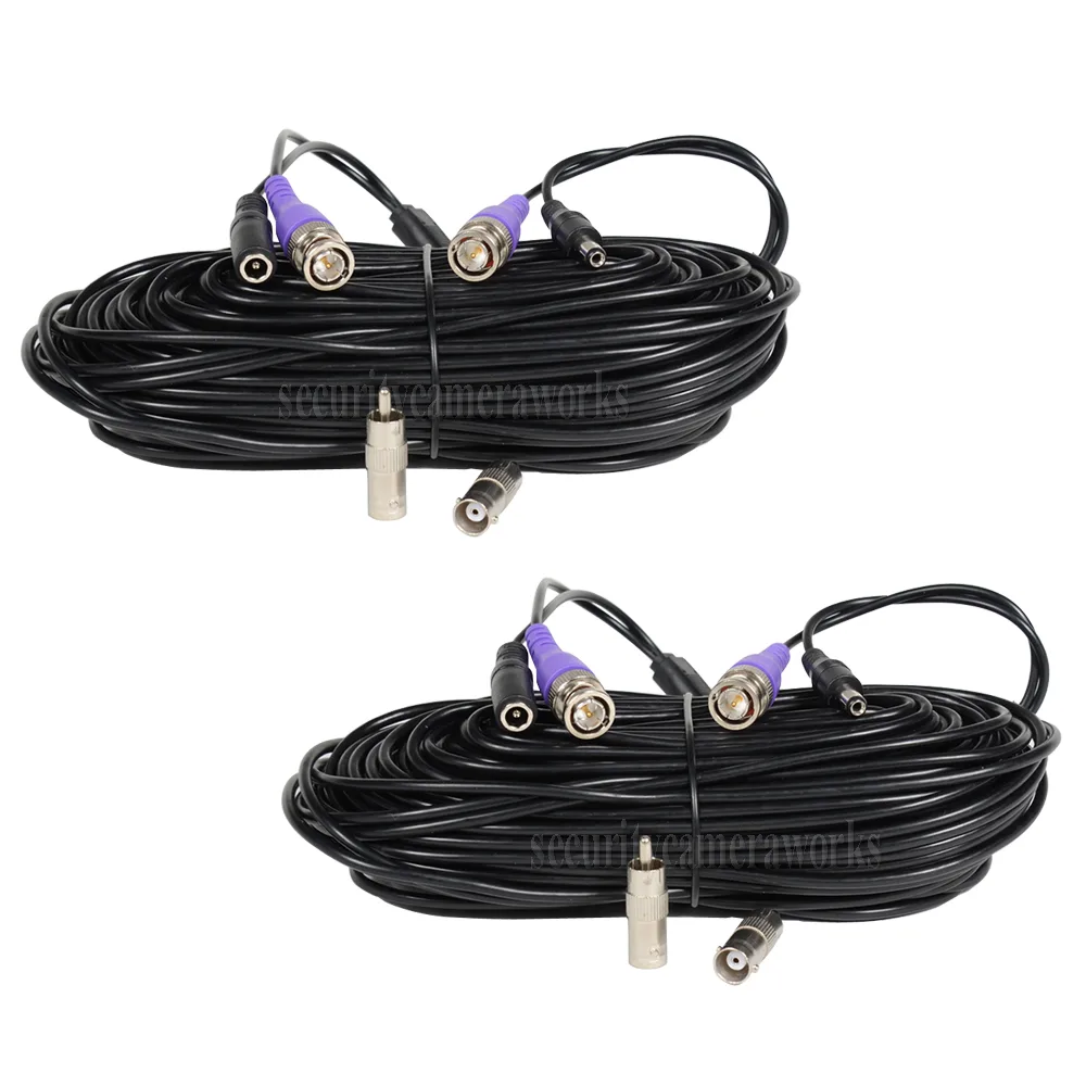 VideoSecu VideoSecu CBV1002 2×100ft BNC Video Power Cable surveillance accessory — product photo