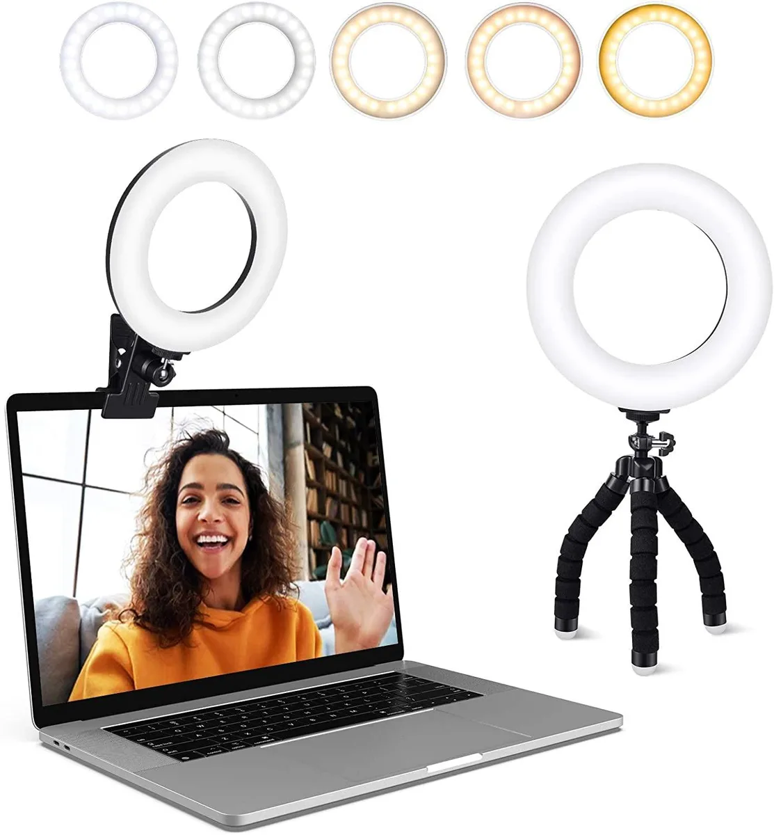 Bailink Bailink Video Conference Lighting Kit 64 LED 10 W 3200-6500 K clip/tripod — product photo
