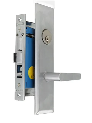 MAXTECH MAXTECH Marks Metro 116A/26D Like Satin Chrome 26D Right Hand Mortise Entry Lockset 2-1/2" Backset — product photo