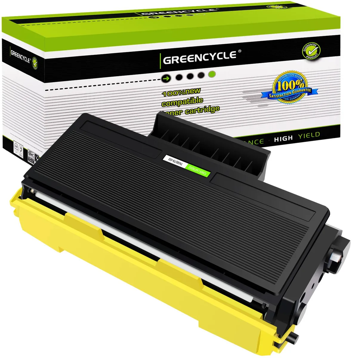 GREENCYCLE GREENCYCLE TN580 compatible toner cartridge, black, 8000 pages — product photo