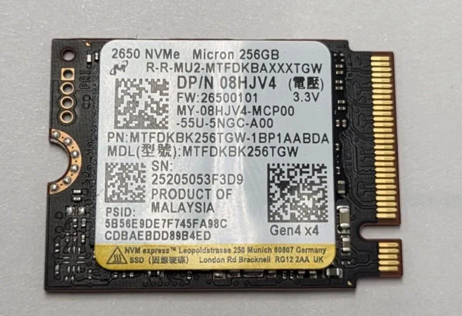Micron Micron 2650 256GB M.2 2230 NVMe PCIe 4.0 x4 internal SSD — product photo