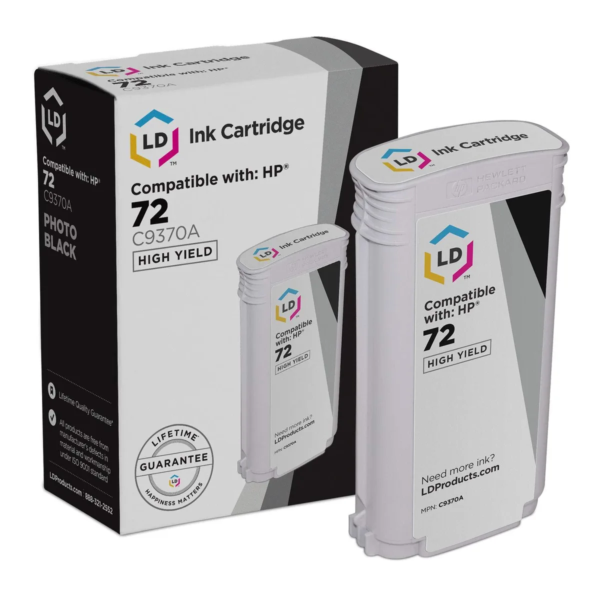 LD Products LD Products HP 72 C9370A Photo Black Ink Cartridge 130 Pages — product photo