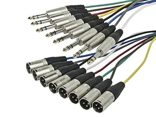 Monoprice Inc. Monoprice Inc. 601297 8-Channel 1/4" TRS to XLR Male Snake Cable 26AWG 10ft — product photo
