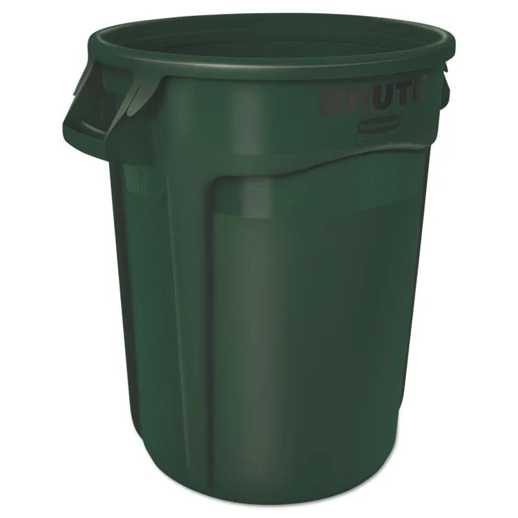 Rubbermaid Rubbermaid FG261000DGRN BRUTE 10 gal Dark Green Round Heavy Duty Plastic Can — product photo