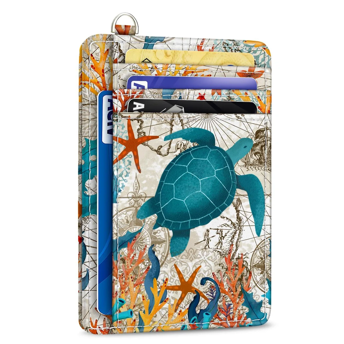 Yonlevres Ecard023 RFID Wallet Women Multi-Color Faux Leather 4.45" x 3.15" x .2 — product photo