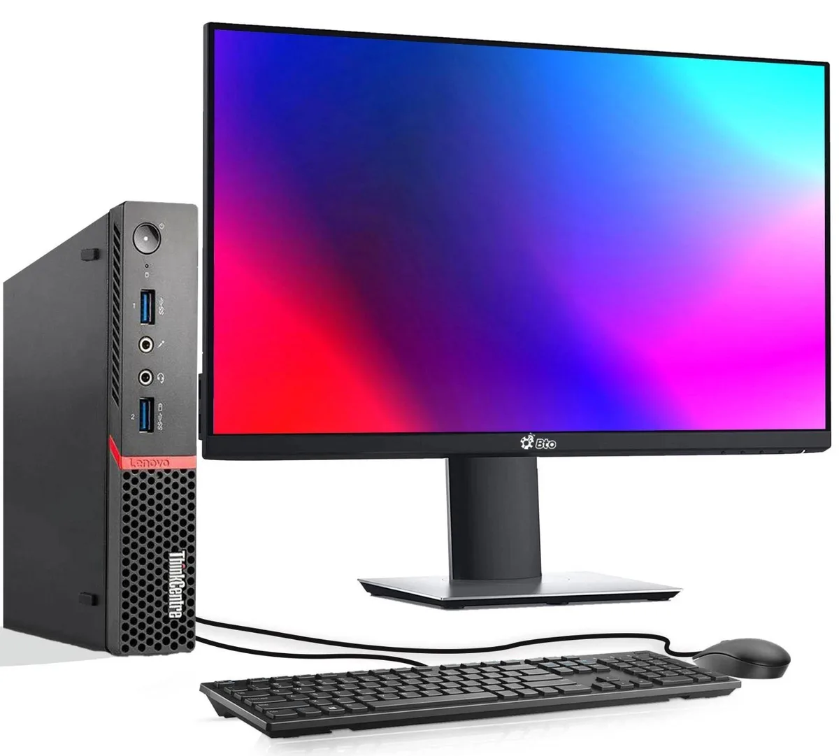 Lenovo Lenovo ThinkCentre M715q Tiny Desktop PC AMD Ryzen 5 Pro 2400GE 16GB DDR4 256GB SSD Windows 11 Pro — product photo