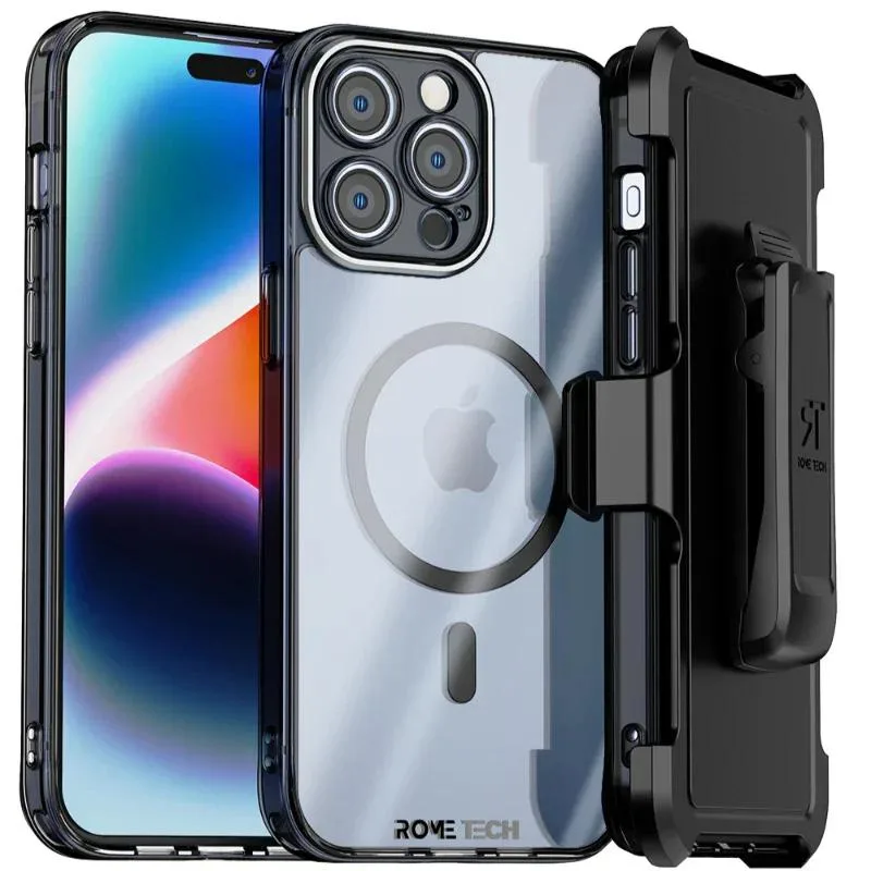 Rome Tech Rome Tech iPhone 15 Pro Max Belt Clip Holster Case with Magsafe Black — product photo