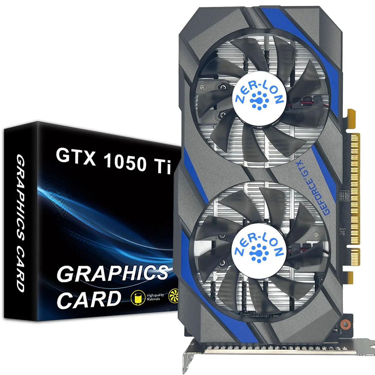 ZER LON ZER LON GeForce GTX 1050 Ti 4GB Dual-Fan graphics card — product photo