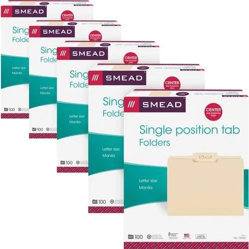 Smead Smead 10332CT File Folder Letter 1/3 Cut MLA — product photo