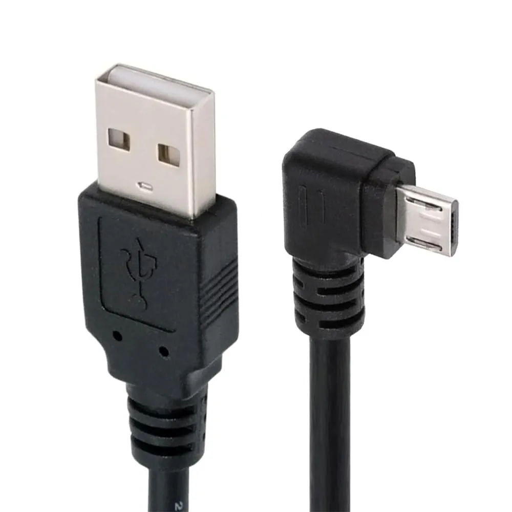 Fervit Fervit Right-Angle Micro USB 5-Pin to USB 2.0 Type-A Cable 100cm — product photo