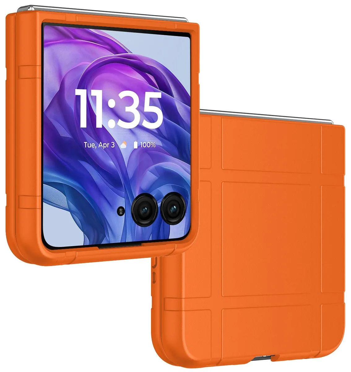 Nakedcellphone Nakedcellphone Slim Hard Case Orange for Motorola RAZR+ 2024 2025 2026 — product photo