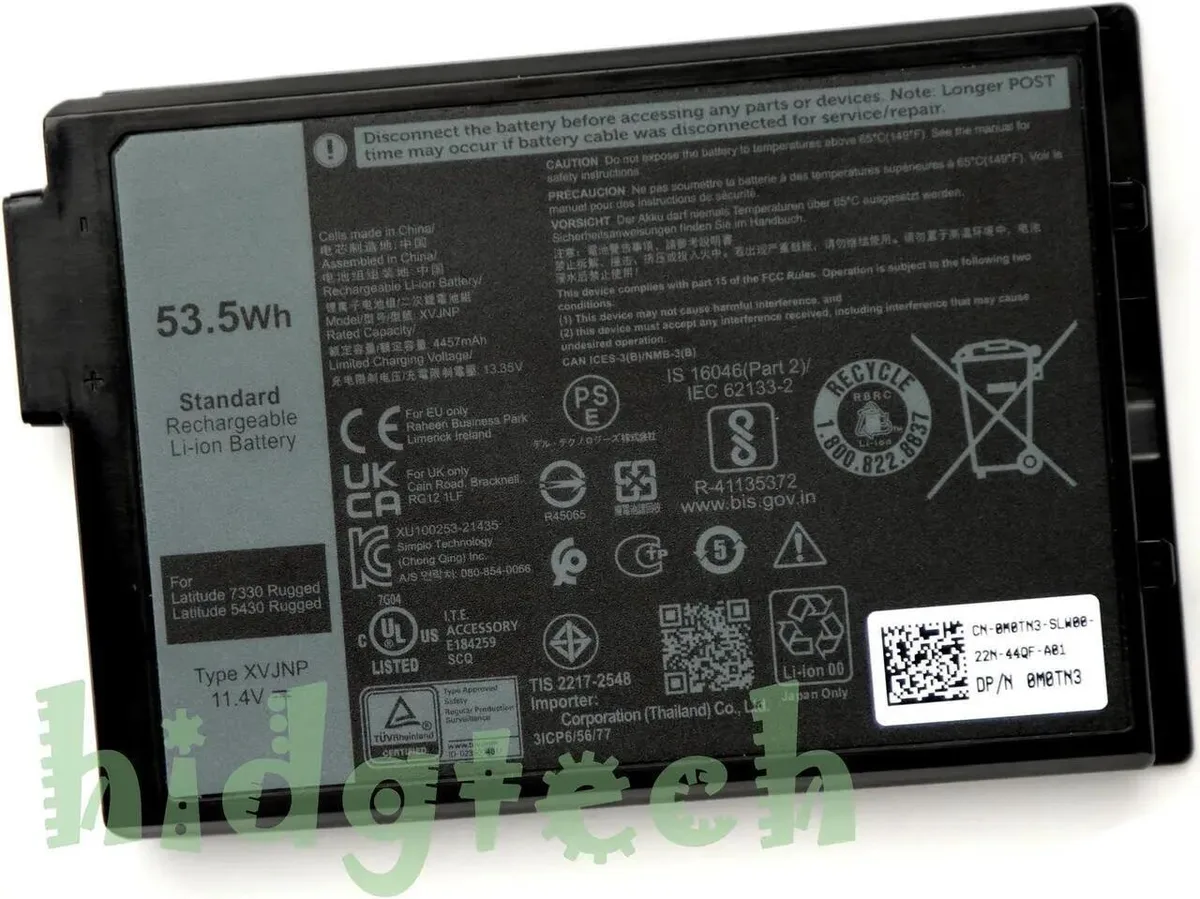 Beisite Beisite 53.5Wh 11.4V laptop battery for Latitude 7330 5430 Rugged 31CP6/56/77 — product photo