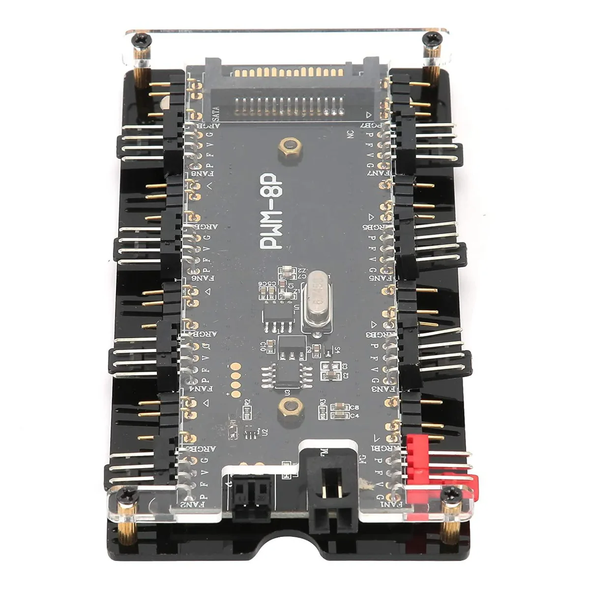 CAFELE CAFELE Case Fan Hub 8 ARGB 8 PWM SATA 21-key Remote — product photo