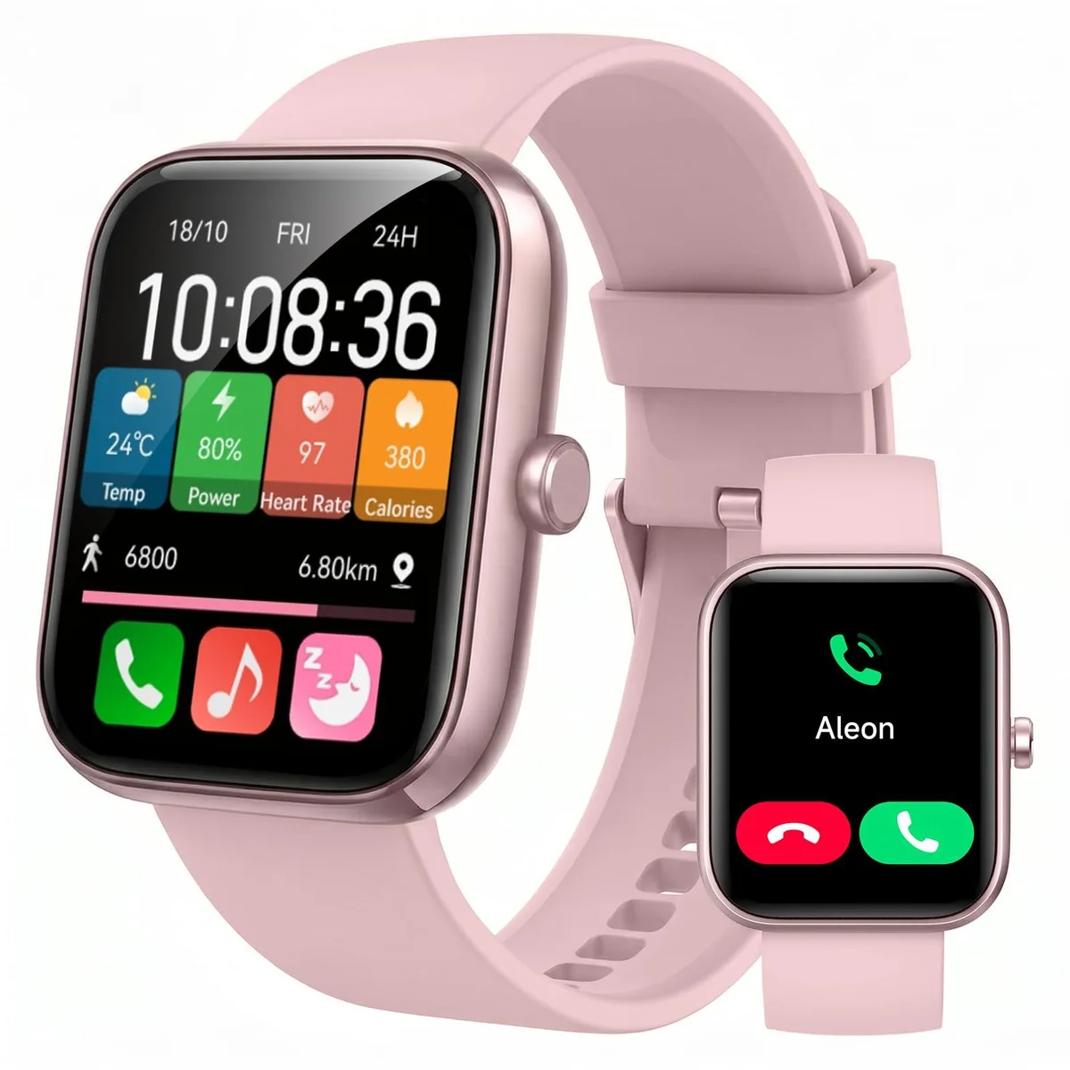  Konitee IDW25 Smart Watch Pink 1.83" 110+ Modes IP68 — product photo
